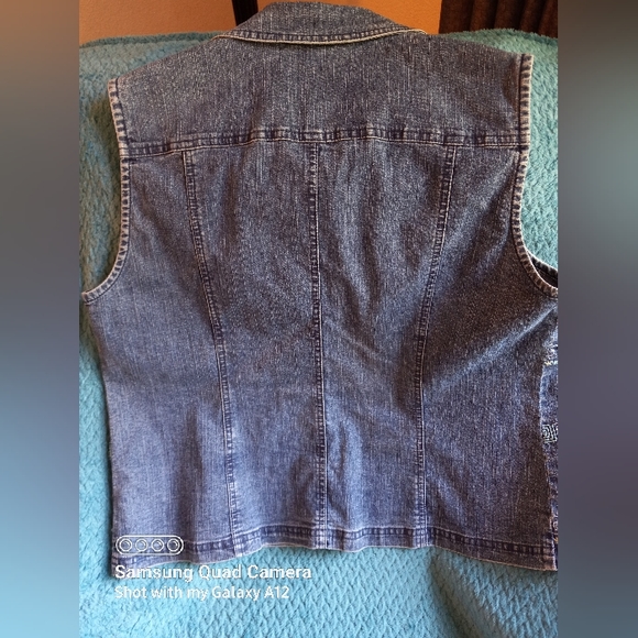 Alfred Dunner Blue Jean Vest - Picture 5 of 14